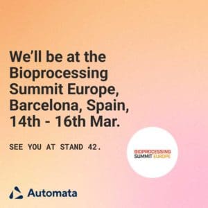 We'll be at the Bioprocessing, Summit Europe, Barcelona, Spain. 14th–16th March. See you at stand 42.